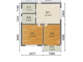 出售东方金色家园 60平米 二室 50万元 带车库