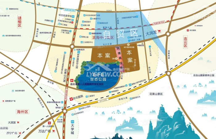 香江·悦湖春天 区位图